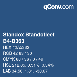 Código de color: Standox Standofleet - B4-B363 | qconv.com
