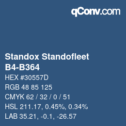 Código de color: Standox Standofleet - B4-B364 | qconv.com