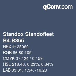 Color code: Standox Standofleet - B4-B365 | qconv.com