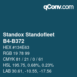 Code couleur: Standox Standofleet - B4-B372 | qconv.com