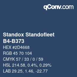 Código de color: Standox Standofleet - B4-B373 | qconv.com