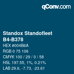 Código de color: Standox Standofleet - B4-B378 | qconv.com