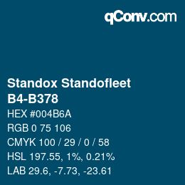 Code couleur: Standox Standofleet - B4-B378 | qconv.com