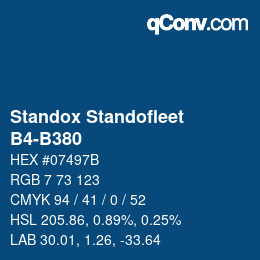 Código de color: Standox Standofleet - B4-B380 | qconv.com