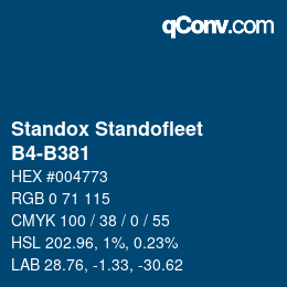 Código de color: Standox Standofleet - B4-B381 | qconv.com