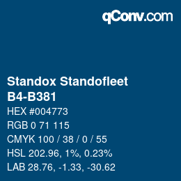 Code couleur: Standox Standofleet - B4-B381 | qconv.com