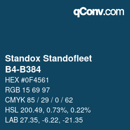 Farbcode: Standox Standofleet - B4-B384 | qconv.com