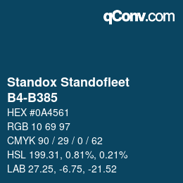 Código de color: Standox Standofleet - B4-B385 | qconv.com