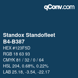 Código de color: Standox Standofleet - B4-B387 | qconv.com