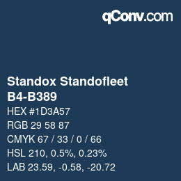 Código de color: Standox Standofleet - B4-B389 | qconv.com