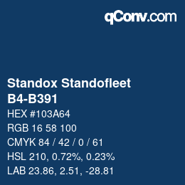 Código de color: Standox Standofleet - B4-B391 | qconv.com