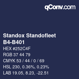 Código de color: Standox Standofleet - B4-B401 | qconv.com