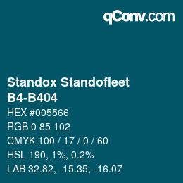 Código de color: Standox Standofleet - B4-B404 | qconv.com
