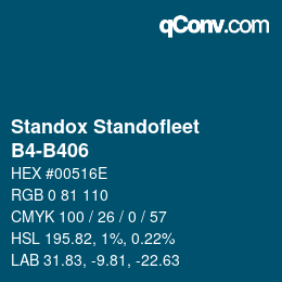 Code couleur: Standox Standofleet - B4-B406 | qconv.com