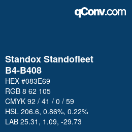 Código de color: Standox Standofleet - B4-B408 | qconv.com