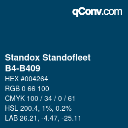 Código de color: Standox Standofleet - B4-B409 | qconv.com