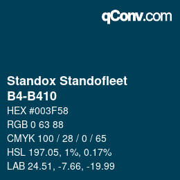 カラーコード: Standox Standofleet - B4-B410 | qconv.com