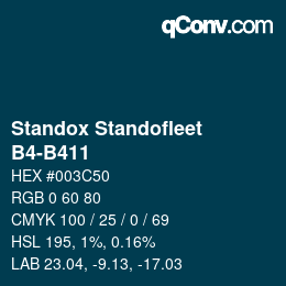 Código de color: Standox Standofleet - B4-B411 | qconv.com