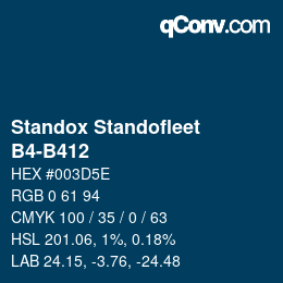 Farbcode: Standox Standofleet - B4-B412 | qconv.com