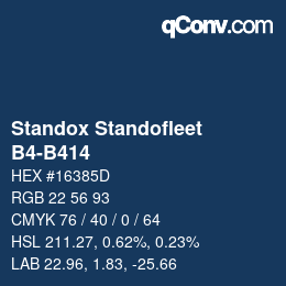 Color code: Standox Standofleet - B4-B414 | qconv.com