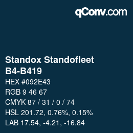 Código de color: Standox Standofleet - B4-B419 | qconv.com