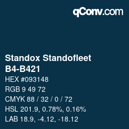 Color code: Standox Standofleet - B4-B421 | qconv.com