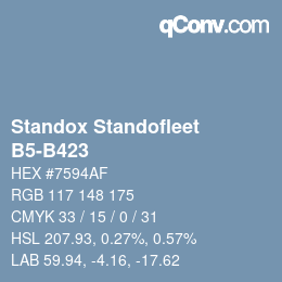 Color code: Standox Standofleet - B5-B423 | qconv.com