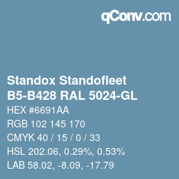 Color code: Standox Standofleet - B5-B428 RAL 5024-GL | qconv.com