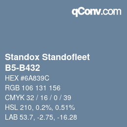 Color code: Standox Standofleet - B5-B432 | qconv.com
