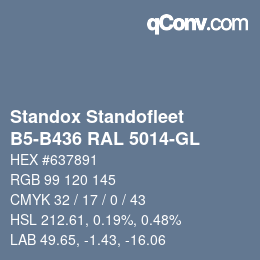 Código de color: Standox Standofleet - B5-B436 RAL 5014-GL | qconv.com