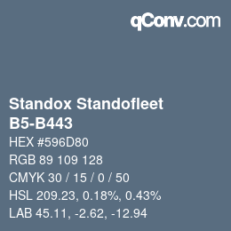 Farbcode: Standox Standofleet - B5-B443 | qconv.com