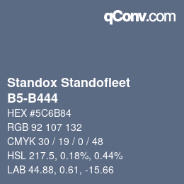 Código de color: Standox Standofleet - B5-B444 | qconv.com