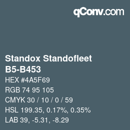 Color code: Standox Standofleet - B5-B453 | qconv.com