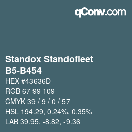 Farbcode: Standox Standofleet - B5-B454 | qconv.com