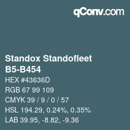 Color code: Standox Standofleet - B5-B454 | qconv.com