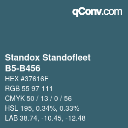 Código de color: Standox Standofleet - B5-B456 | qconv.com