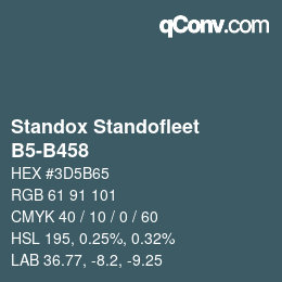 Código de color: Standox Standofleet - B5-B458 | qconv.com