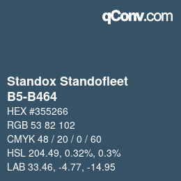 Code couleur: Standox Standofleet - B5-B464 | qconv.com