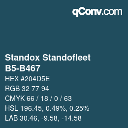 Code couleur: Standox Standofleet - B5-B467 | qconv.com