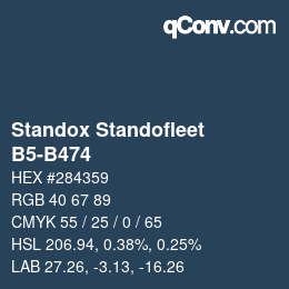 Code couleur: Standox Standofleet - B5-B474 | qconv.com