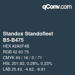 Código de color: Standox Standofleet - B5-B475 | qconv.com