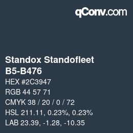 Color code: Standox Standofleet - B5-B476 | qconv.com