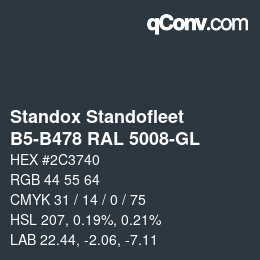 カラーコード: Standox Standofleet - B5-B478 RAL 5008-GL | qconv.com