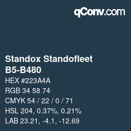 Code couleur: Standox Standofleet - B5-B480 | qconv.com