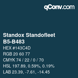 Color code: Standox Standofleet - B5-B483 | qconv.com