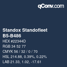 Código de color: Standox Standofleet - B5-B486 | qconv.com