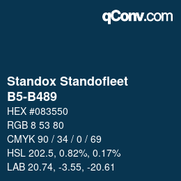 Código de color: Standox Standofleet - B5-B489 | qconv.com