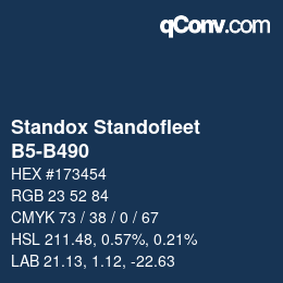 Color code: Standox Standofleet - B5-B490 | qconv.com