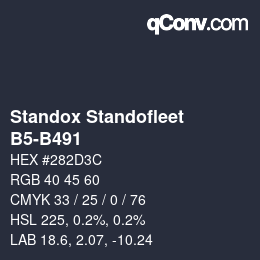 Código de color: Standox Standofleet - B5-B491 | qconv.com