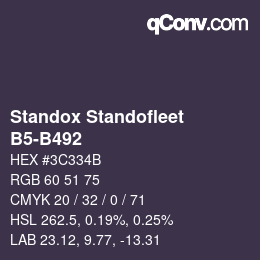 Código de color: Standox Standofleet - B5-B492 | qconv.com